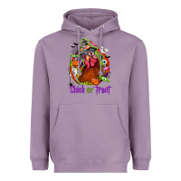 Lavender Chick or treat Halloween Heavyweight Hoodie - NancyCooperArtShop