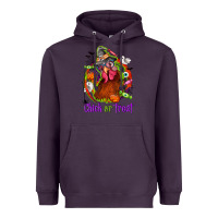 Plum Chick or treat Halloween Heavyweight Hoodie - NancyCooperArtShop
