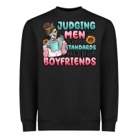 Black judging men by the standards of my book boyfriends Heavyweight Sweatshirt - MaliasSmallBusiness