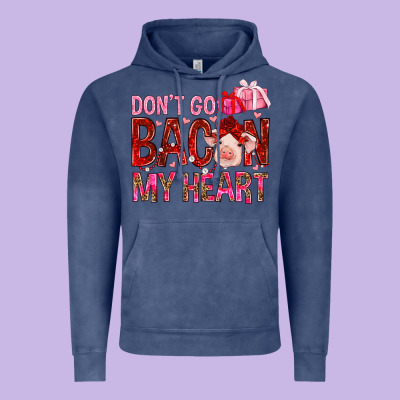 Dont Go Bacon My Heart Vintage Hoodie Designed By Nancycooperartshop