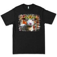 Black sunflower sheep Premium Tee - RacoonDesign