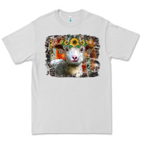 Dove Grey sunflower sheep Premium Tee - RacoonDesign