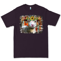 Plum sunflower sheep Premium Tee - RacoonDesign