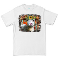 White sunflower sheep Premium Tee - RacoonDesign