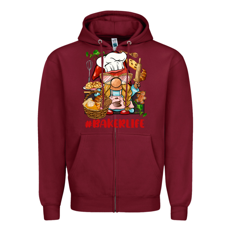 Baker Life Gnome Zipper Hoodie by BarkalooDesign | Teevron