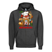 Charcoal Heather baker life gnome Zipper Hoodie - BarkalooDesign