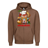Chestnut baker life gnome Zipper Hoodie - BarkalooDesign