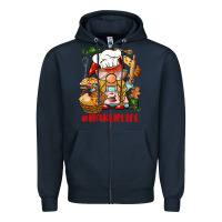 Navy baker life gnome Zipper Hoodie - BarkalooDesign