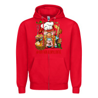 Red baker life gnome Zipper Hoodie - BarkalooDesign