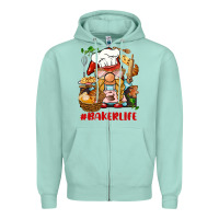 Seafoam baker life gnome Zipper Hoodie - BarkalooDesign