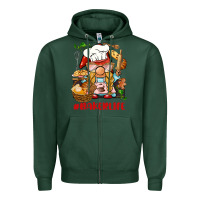 Sports Green baker life gnome Zipper Hoodie - BarkalooDesign