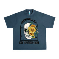 Midnight Navy mentally ill but totally chill Urban Heavy Tee - MaliasSmallBusiness