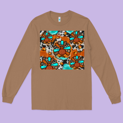 Turkey Long Sleeve Tee Designed By Jahusdesignshop