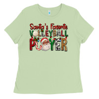 Matcha afro santa's favorite volleyball player for christ Ladies Tee - FaDigitalArtStudio