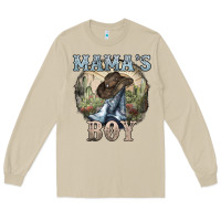 Mushroom mamas boy western cowboy boots cactus Long Sleeve Tee - NancyCooperArtShop