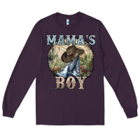 Plum mamas boy western cowboy boots cactus Long Sleeve Tee - NancyCooperArtShop