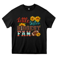 Black little sister biggest fan american football Heavy Core Tee - HRA Design Shop