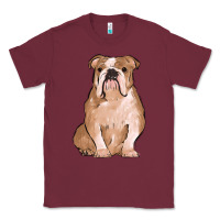 Burgundy bulldog Classic Tee - MaliasSmallBusiness