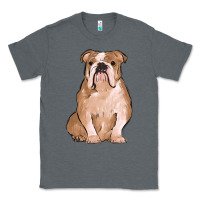 Charcoal Heather bulldog Classic Tee - MaliasSmallBusiness