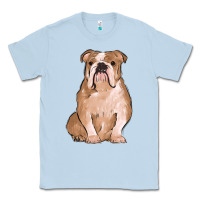 Dusty Blue bulldog Classic Tee - MaliasSmallBusiness