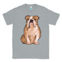 Heather Grey bulldog Classic Tee - MaliasSmallBusiness