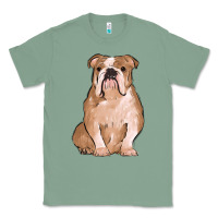 Sage bulldog Classic Tee - MaliasSmallBusiness