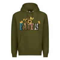 Army Green Faith USA sunflower 4th of july Premium Hoodie - HowdyJamesFarm