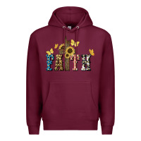 Burgundy Faith USA sunflower 4th of july Premium Hoodie - HowdyJamesFarm