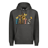 Charcoal Heather Faith USA sunflower 4th of july Premium Hoodie - HowdyJamesFarm
