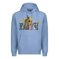 Colony Blue Faith USA sunflower 4th of july Premium Hoodie - HowdyJamesFarm