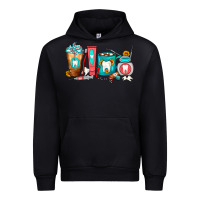 Black Dentist Coffee Cups Urban Hoodie - FaDigitalArtStudio