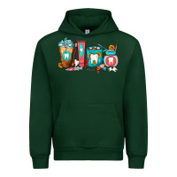 Forest Green Dentist Coffee Cups Urban Hoodie - FaDigitalArtStudio