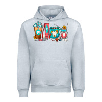 Heather Grey Dentist Coffee Cups Urban Hoodie - FaDigitalArtStudio