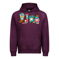 Mauve Wine Dentist Coffee Cups Urban Hoodie - FaDigitalArtStudio
