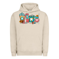 Pigment French Oak Dentist Coffee Cups Urban Hoodie - FaDigitalArtStudio