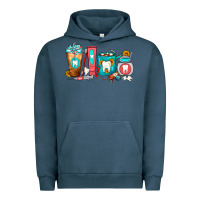 Pigment Midnight Navy Dentist Coffee Cups Urban Hoodie - FaDigitalArtStudio