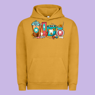 Dentist Coffee Cups Urban Hoodie Designed By Fadigitalartstudio