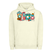 Pigment Pistachio Dentist Coffee Cups Urban Hoodie - FaDigitalArtStudio