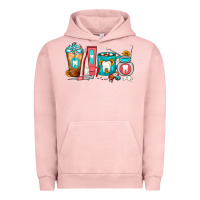 Pigment Salmon Dentist Coffee Cups Urban Hoodie - FaDigitalArtStudio