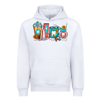 White Dentist Coffee Cups Urban Hoodie - FaDigitalArtStudio
