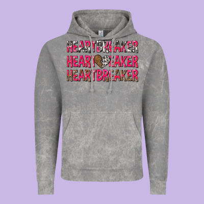 Heartbreaker With Leopard And Cowhide Vintage Hoodie Designed By Nancycooperartshop