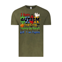 Vintage Olive i have autism i can't say trick or treat Vintage Tee - JahusDesignShop