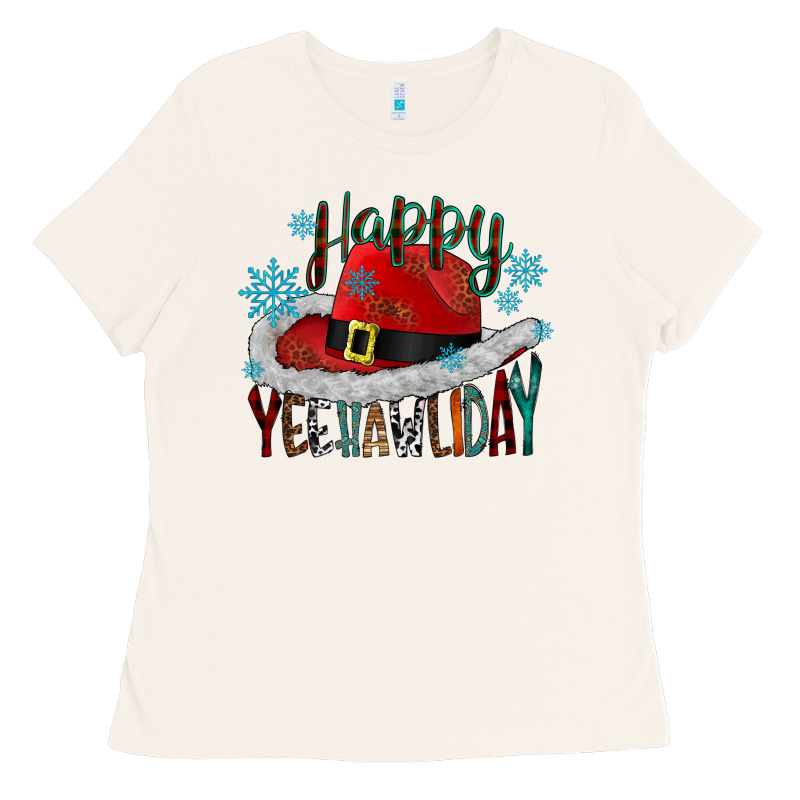Happy Yeehawliday Ladies Tee by CowhideDigitalArt | Teevron