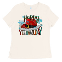 Bone happy yeehawliday Ladies Tee - CowhideDigitalArt