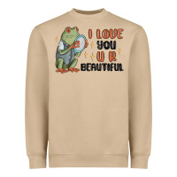 Mushroom i love you u r beautiful frog Heavyweight Sweatshirt - MaliasSmallBusiness