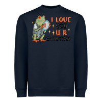 Navy i love you u r beautiful frog Heavyweight Sweatshirt - MaliasSmallBusiness