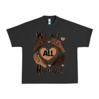 Pigment Black we are all humans Urban Heavy Tee - MaliasSmallBusiness