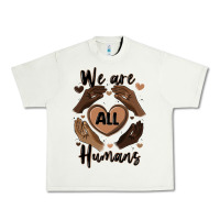 Pistachio we are all humans Urban Heavy Tee - MaliasSmallBusiness