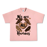 Salmon we are all humans Urban Heavy Tee - MaliasSmallBusiness