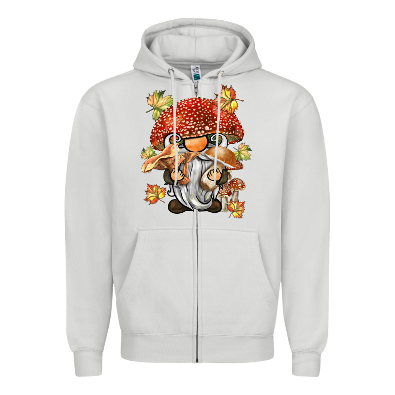 Mushroom Gnome Zipper Hoodie by BarkalooDesign | Teevron